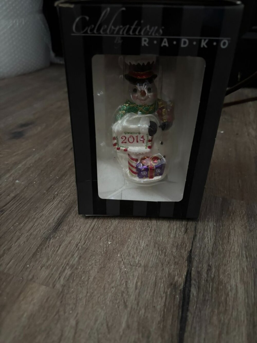 Christopher Radko 2014 Snowman Christmas Tree ornament MIB
